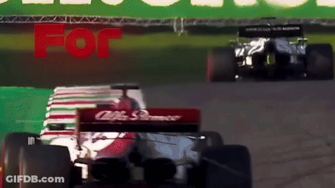 Race Car With Alfa Romeo GIF