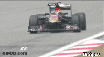 Race Car With Bitapes Text GIF
