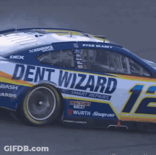 Race Car With Dent Wizard GIF