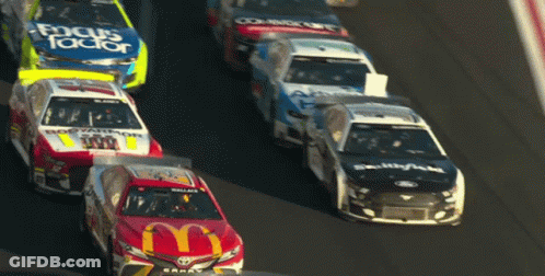Race Car With McDonald's Logo GIF