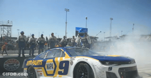 Race Car With Napa Logo GIF