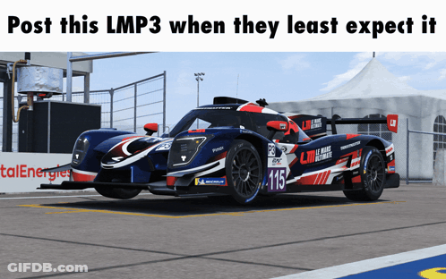 Race Car With Number 115 GIF