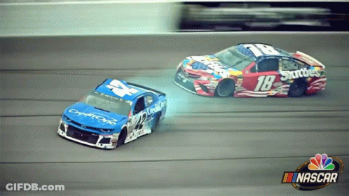 Race Car With Number 18 On Back GIF