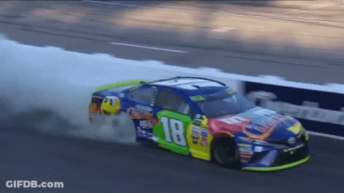 Race Car With Number 18 GIF