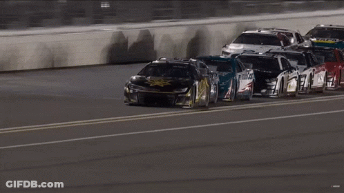 Race Car With Number 6 GIF