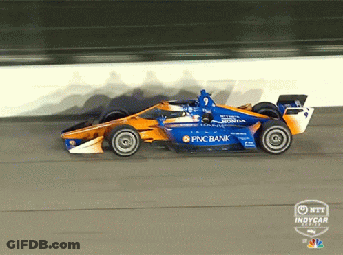 Race Car With PNC Bank Logo GIF