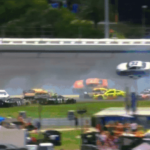 Race Cars Crash During Event GIF