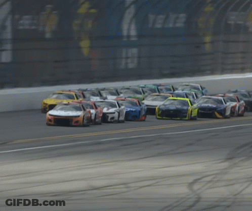 Race Cars Racing On Track GIF