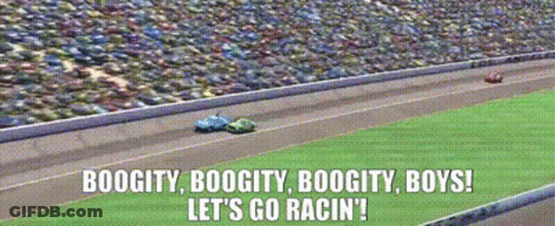 Race Cars Racing With Boogie Boogie Boys GIF