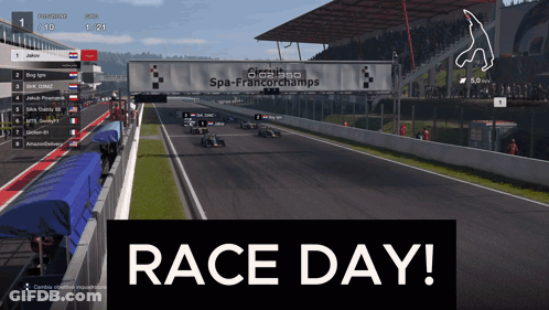Race Day Video Game Screen GIF
