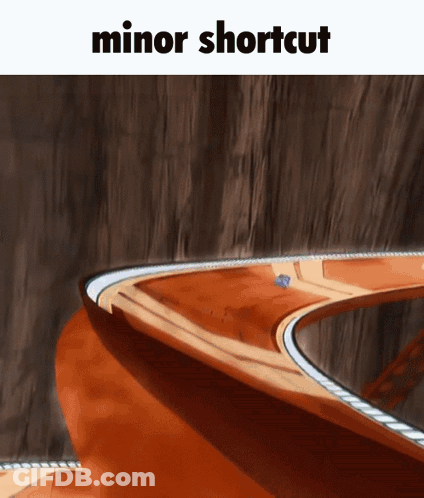Race Track Minor Shortcut GIF
