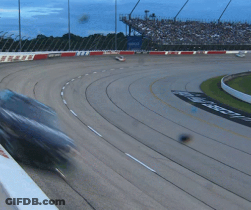 Race Track Sign Saying Geico GIF