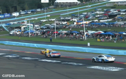 Race Track With DtnTy Sign GIF