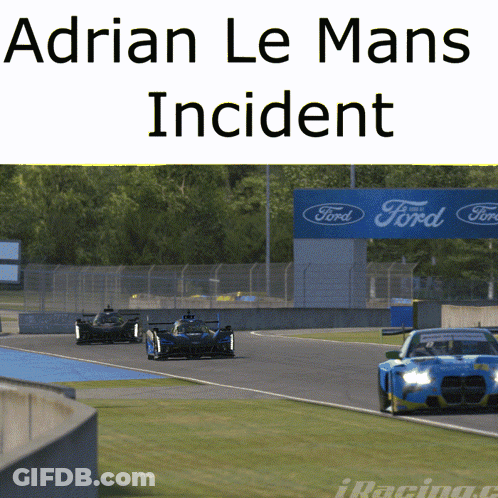 Race Track With Ford Sign GIF