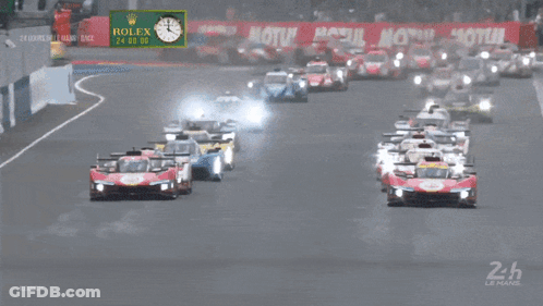 Race Track With Rolex Sign GIF
