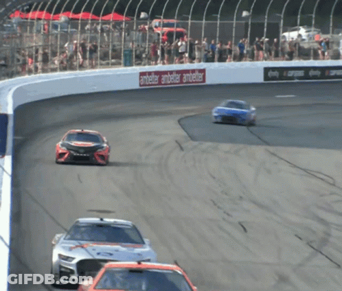 Race Track With Sign Saying Ambetter Ambetter Ambetter GIF