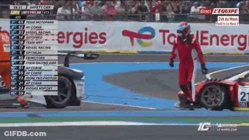 Race Track With Sign Saying Energies GIF
