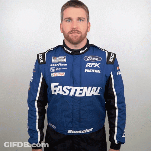 Racer Chris Buescher Brain Blast GIF