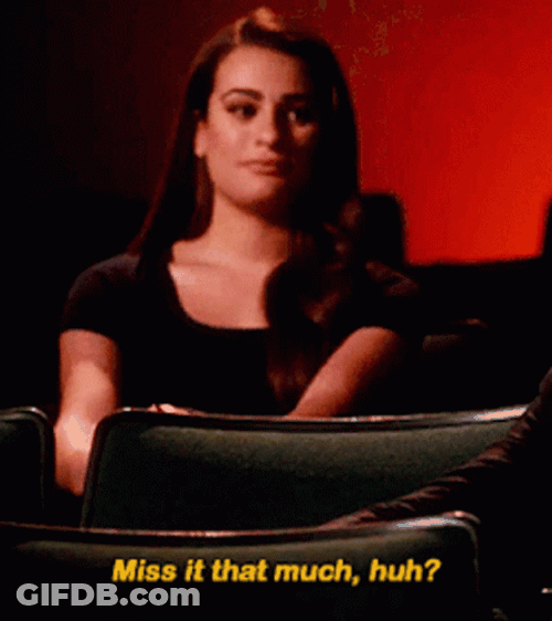 Rachel Berry Asking Missed It By That Much GIF