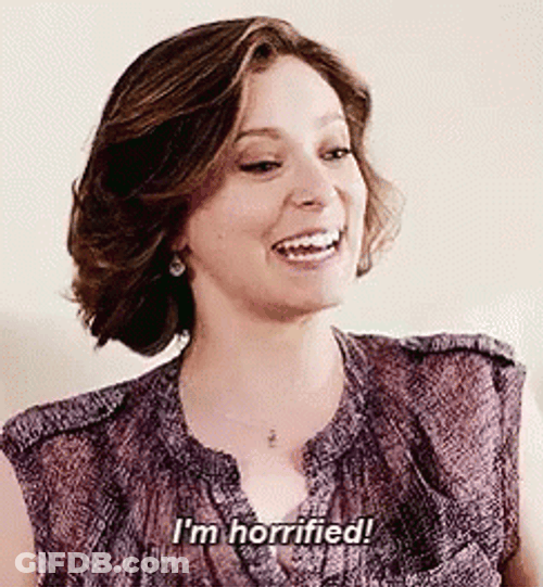 Rachel Bloom Crazy Horrified GIF