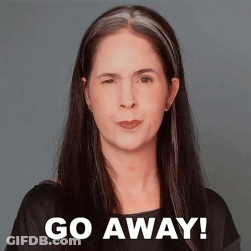 Rachel Smith Go Away GIF