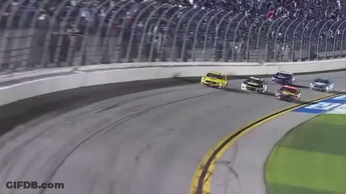 Racing Cars On Track GIF