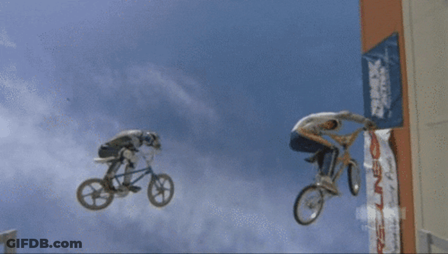 Rad Bike Flying High GIF