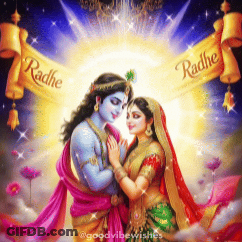 Radha And Krishna Radhe Banner GIF