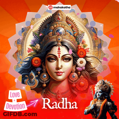 Radha Goddess Poster GIF