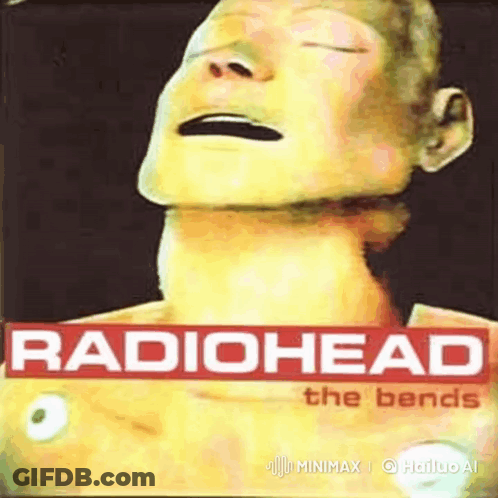 Radiohead Album Cover With Man's Face GIF
