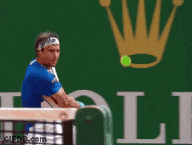 Rafael Nadal David Rolex Logo Court GIF