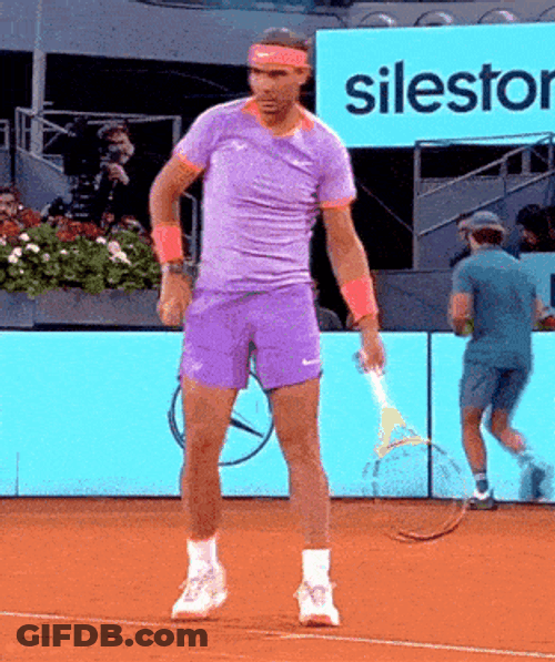Rafael Nadal Service Ritual GIF