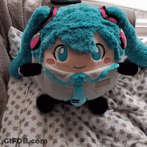 Rag Doll Hatsune Miku Plush GIF
