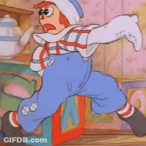 Rag Doll Raggedy Andy Run GIF