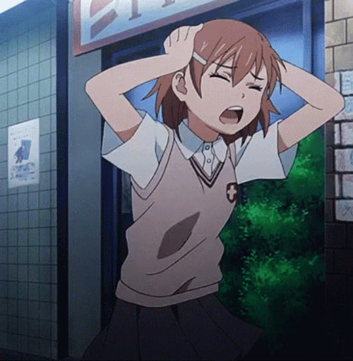 Rage Confused Misaka Mikoto GIF