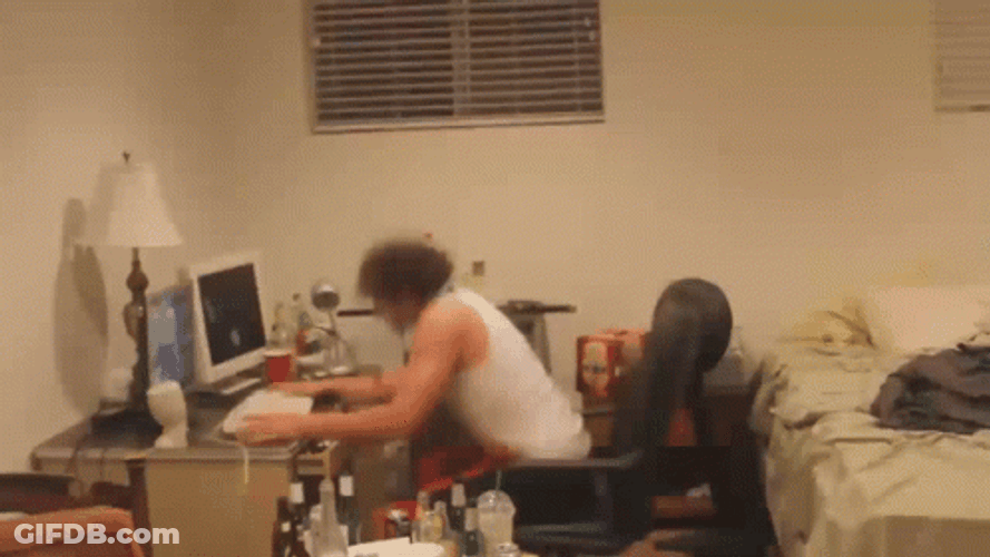 Rage Quit Going Ballistic Smashing Computer GIF