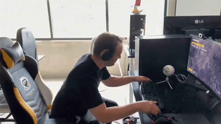 Rage Quit Going Berserk Breaking Keyboard GIF
