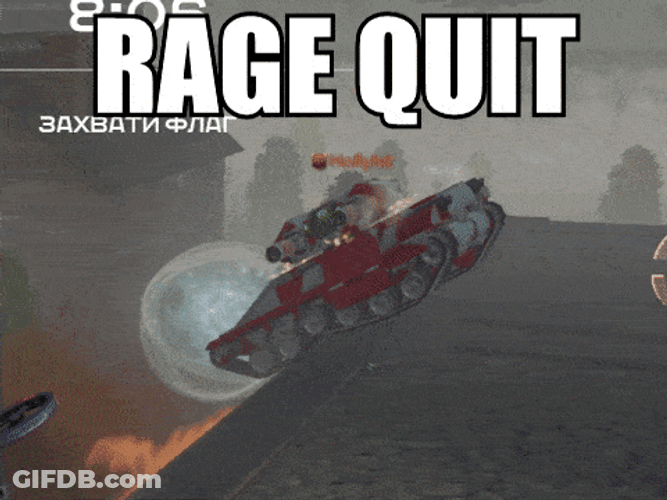 Rage Quit Tanker Rolling Over Tanki Gameplay GIF