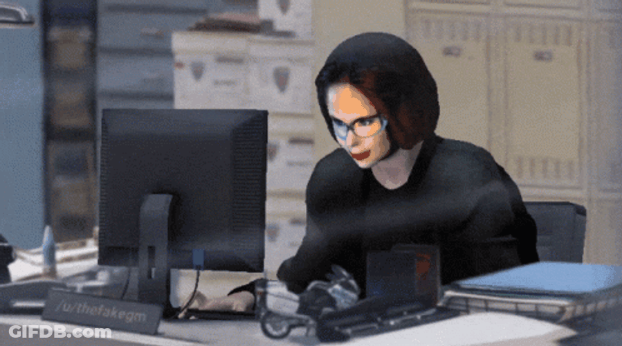 Rage Quit Tapping Computer Digital Animation GIF