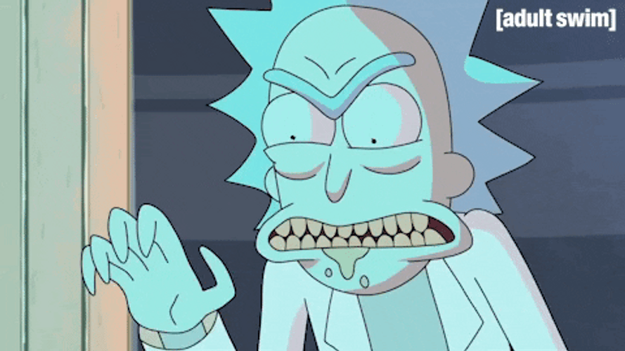 Rage Rick Sanchez Typing GIF