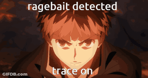 Ragebait Detected Trace On Anime Character GIF