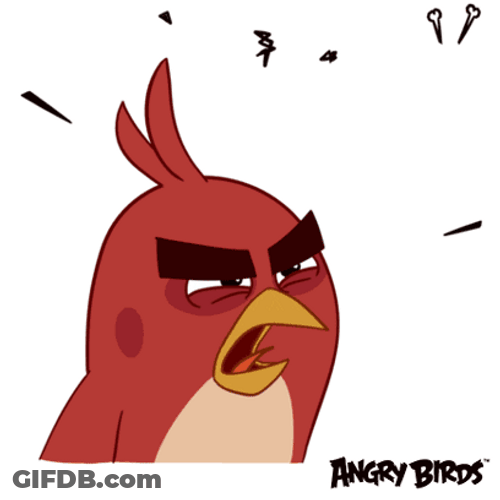 Raging Angry Birds Red Shouting GIF