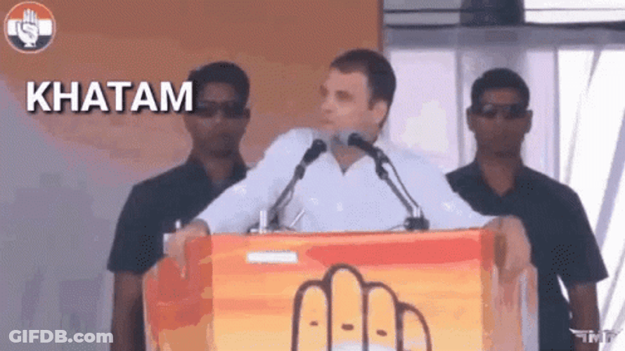 Rahul Gandhi Bye Meme GIF