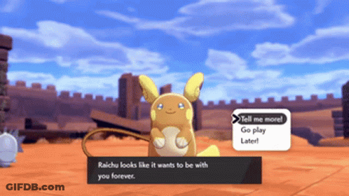 Raichu Wants To Be With You Forever GIF