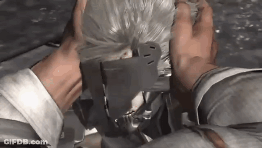 Raiden Punching Armstrong Face Hit GIF