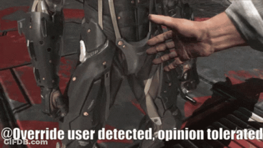 Raiden Punching Armstrong Override Detected GIF