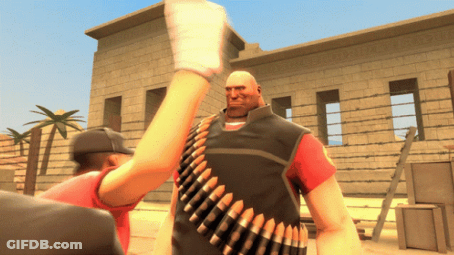 Raiden Punching Armstrong Team Fortress Meme GIF