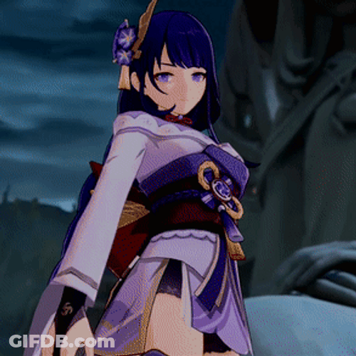 Raiden Shogun Battle Ready Turning Around GIF