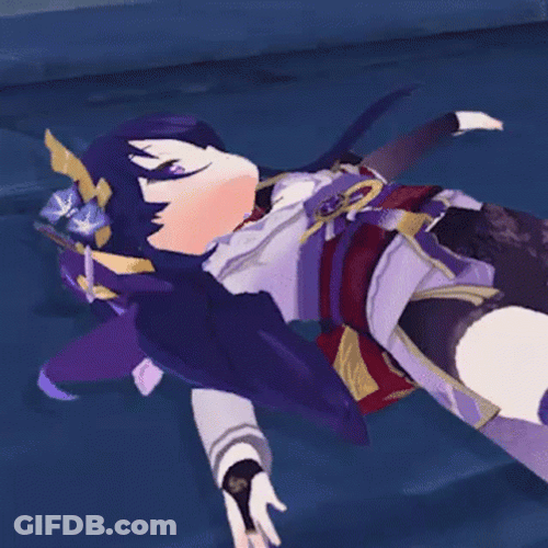 Raiden Shogun Tired Feeling Down GIF
