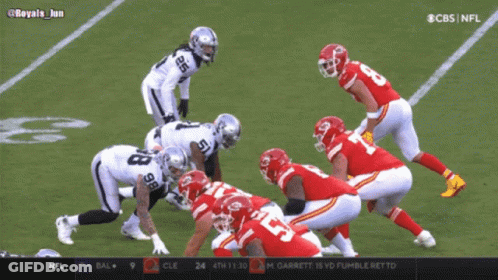 Raiders Chiefs Football Game On CBS GIF